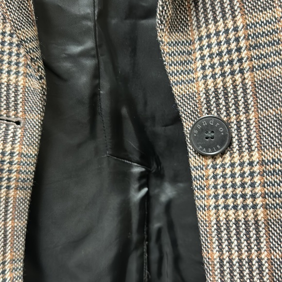 🔥🔥🔥Sandro Paris Wool Plaid Blazer Jacket - Picture 4 of 12